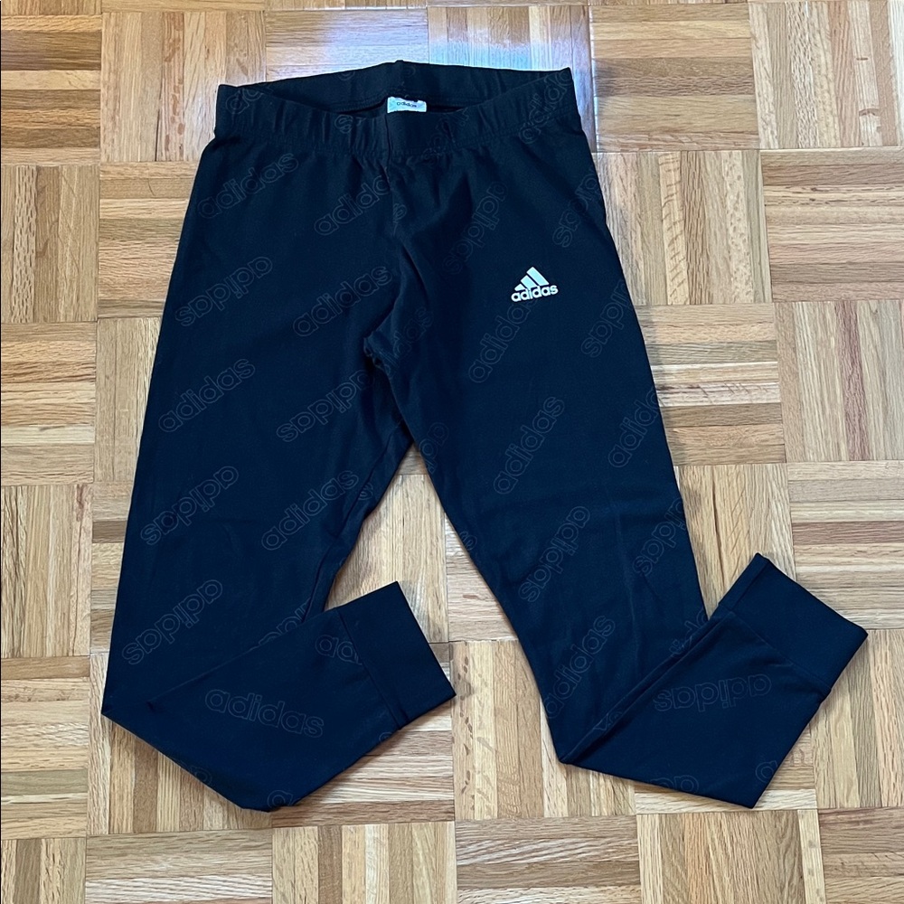 ADIDAS Black Logo Running/Training Tights Leggings M